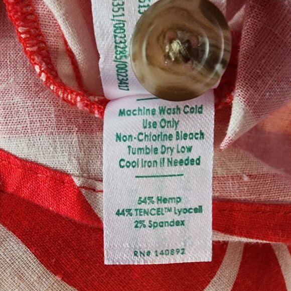 NEW Marine Layer Womens XS Dress Camila Mini Sunset Mosaic Hemp Blend Red Boho - Picture 12 of 14